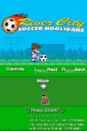 Kunio-kun no Chou Nekketsu! - Soccer League Plus - World Hyper Cup Hen (Japan) screen shot game playing